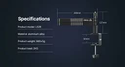 Пантограф для мікрофона Ulanzi LS26 Low Profile Microphone Arm [86252] - мініатюра 6