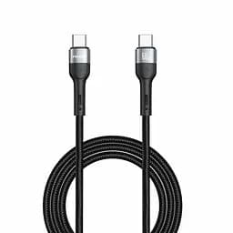 Кабель Winso Pro Type-C to Type-C 60W TPE+плетение 1м черный(223105B)