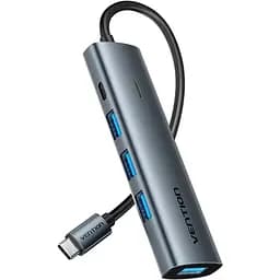 Хаб USB 3.0 Type-C -> 4xUSB 3.0/1xUSB-C, 5Gbps, Black Vention