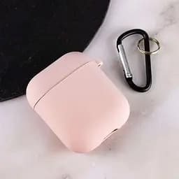 Чохол Silicone Case + Carabine для Apple AirPods Pink Sand [35592] - мініатюра 3