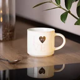 Чашка порцелянова Love 350 мл, білий Liling Rongxiang Ceramic RX-N240126WL - мініатюра 9