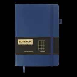 Блокнот діловий Buromax Logo2U Brief А5 96 арк. в клітинку обкладинка зі штучної шкіри синій (BM.295104-02) - мініатюра 2