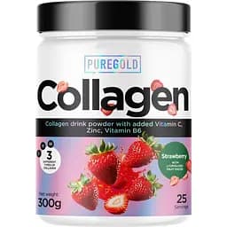 Колаген Pure Gold Collagen Strawberry with Strawberry pieces 300 г