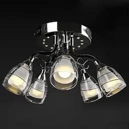 Люстра Brille стельова з підсвічуванням LED E14 40W CH (LK-512S/5) - мініатюра 4