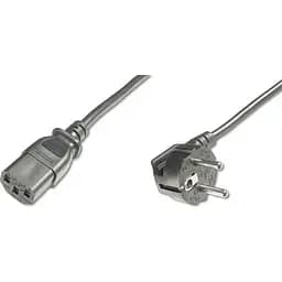 Кабель питания Digitus Schuko 90/M - C13/F, 5м, черный teh0013673