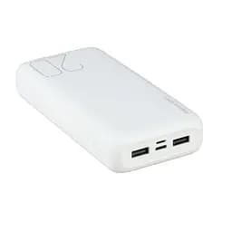 Зовнішній акумулятор XO PR183 20000 mAh універсальна батарея біла