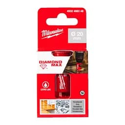Коронка алмазна Diamond Plus/Max MILWAUKEE, діаметр 20,0мм (1/4'' Hex) (свердління з водою) - мініатюра 2