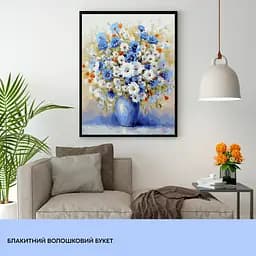 Набір для розпису по номерах "Блакитний волошковий букет" 40*50 см, IDEA2-GX45584, ТМ "99IDEAS" - мініатюра 3