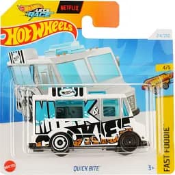 Набір: Базова машинка Hot Wheels Fast Foodie Donut Drifter блакитна (5785) + Базова машинка Hot Wheels Fast Foodie Quick Bite біла (5785) - мініатюра 3