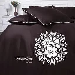 Комплект постільної білизни MirSon Сатин Elit 0211 Cacao Traditions 160х220 см (2200010538311) - мініатюра 2