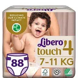 Уценка. Подгузники Libero Touch 4 (7-11 кг), 88 шт. (10454)