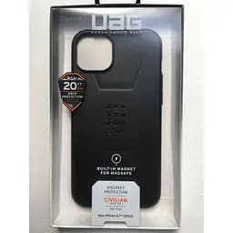 Оригінальний протиударний чохол UAG Civilian Magsafe Black для iPhone 14 Plus/15 Plus (114037114040) - мініатюра 6