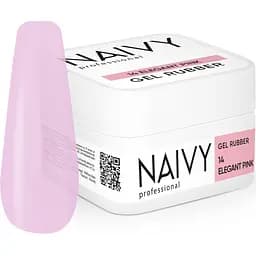 База для нігтів Naivy Professional №14 Elegant pink каучукова кольорова 30 мл