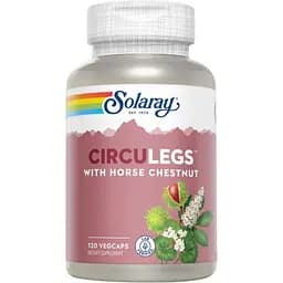 Поддержка вен с конским каштаном Solaray CircuLegs Circulation Support 200 мг 120 вегетарианских капсул (2023-10-2412)