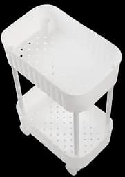 Етажерка 2-х ярусна 6021 Honeycomb WHITE 17х27х43 см VIOLET HOUSE meb0000378 - мініатюра 4
