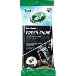 Салфетки для салона Turtle Wax Fresh Shine Spring Gloss Wipes весенняя глянцевая свежесть 24 шт.