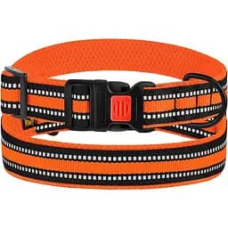 Нашийник для собак BronzeDog Mesh, розмір XL, 43-66х2,5 см, помаранчевий - мініатюра 3