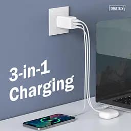 Digitus Зарядний пристрій GaN 2хUSB-C, 1хUSB-A, 67W - мініатюра 6