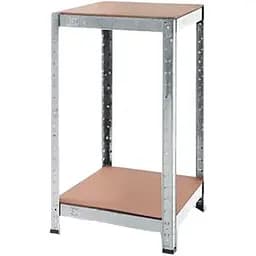 Стеллаж металлический 100x30x30 см ЦИНК 2 полки MДФ (5 мм) БОНА-ПРО