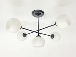 Підвісна люстра на 5 плафонів 91175B/5 чорна