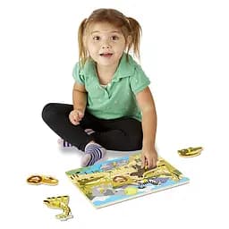 Дерев'яна рамка-вкладиш Melissa&Doug Сафарі 7 елементів (MD19054) - мініатюра 3