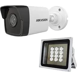Комплект: IP-видеокамера Hikvision 2 Мп DS-2CD1021-I(F) (2.8 мм) + ИК-прожектор Lightwell LW12-140IR45-220