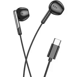 Дротові навушники Hoco M123 Glory, універсальні цифрові earphones with microphone, Type-C, 1.2m, black