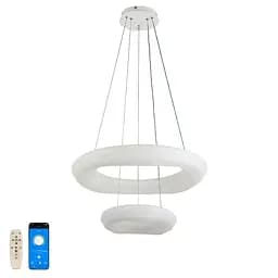 Люстра стельова LED Levistella 797MD6008 (550+300), 80W, три режими світла, діаметр 300+550 мм, пульт, сучасний стиль