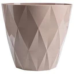 Горщик для квітів Violet House 0200 Prizma Beige з внутрішнім зливом води 5 л (0200 PRIZMA BEIGE д/квітів з вну)