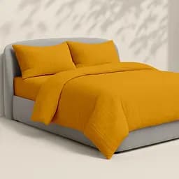 Комплект постільної білизни Cosas Orange CS1 Євро муслін шафран (Muslin_0017Orange_El180x30-0017Orange_200) - мініатюра 2