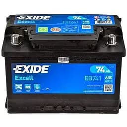 Автомобільний акумулятор Exide Excell EB741 (+/-) 6СТ-74Ah Аз 680A (EN) - мініатюра 2