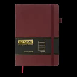 Блокнот діловий Buromax Logo2U Brief А5 96 арк. в лінійку обкладинка штучна шкіра темно-червоний (BM.295204-13) - мініатюра 2
