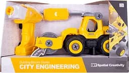 Конструктор DIY Spatial Creativity Каток LM8012-DZ-1 з електродвигуном, жовтий (CJ-1365033) - мініатюра 4