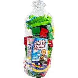 Конструктор детский Автотрек Юніка 70262 73 детали паяный пакет