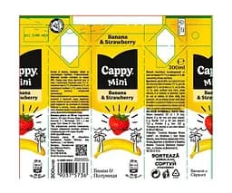 Cappy mini Banana Strawberry, 0,2 л, Нектар Банан-Полуниця Каппі міні, з трубочкою - мініатюра 2