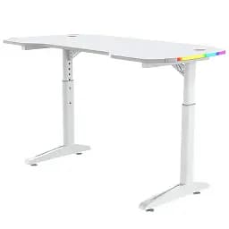 Геймерский компьютерный стол GT Racer T-1229 (120x60x71-79) White