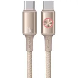 Дата кабель Usams US-SJ752 With Colorful Light Huan Ser. Type-C to Type-C 60W (1.2m)