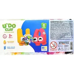 Набір для творчості Strateg U'DO Clay 80 г (10 г x 8 шт.) (30891)