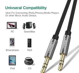 Аудіо кабель AUX Ugreen AV119 3.5 мм Male to 3.5 мм Male Cable 1.5 м (10734) - мініатюра 2