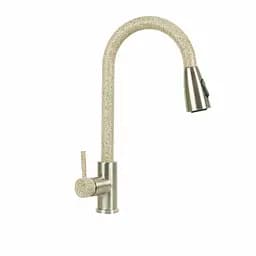 Смеситель для кухни с выдвижным изливом Platinum KT 8203 (8614) Карамель Сафари