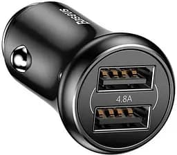 Автомобильное зарядное устройство для Baseus Gentleman 4.8A Dual-USB черное (CCALL-GB01)