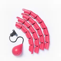 Масажний обруч Hoola Hoop Massager розбірний, з утяжнювачем, 40 см, 24 секції, рожевий - мініатюра 4