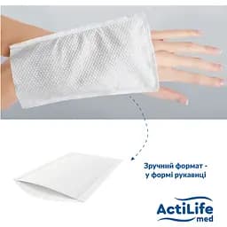 Гігієнічні вологі серветки-рукавички для тіла ActiLife Med Wet Bathing Gloves 20 шт. - мініатюра 2