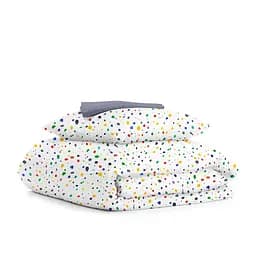 Дитяча постільна білизна в ліжечко DOTS CS6, зелений (ColorBlotsV6-6662_Steel56_140)