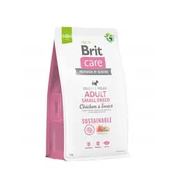 Сухий корм Brit Care Dog Sustainable Adult Small Breed для собак малих порід, з куркою та комахами, 7 кг