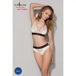 Трусики з широкою гумкою та мереживом Passion Panties ecru L - мініатюра 2