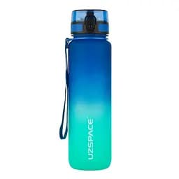 Пляшка для води UZSPACE 3038Blue-Green 1000 мл, синьо-зелена