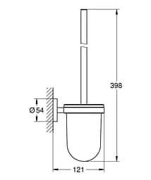 Туалетний йоржик у комплекті Grohe Essentials 1024682430 Чорний матовий - мініатюра 3