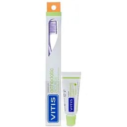 Зубна щітка Vitis Orthodontic Access + Vitis Orthodontic зубна паста 15 мл зелена  - мініатюра 2