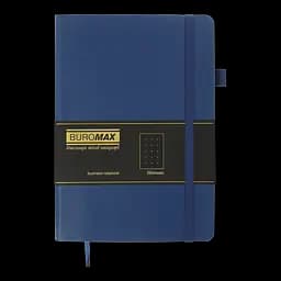 Блокнот діловий Buromax Logo2U Brief А5 96 арк. в крапку обкладинка штучна шкіра синій (BM.295304-02) - мініатюра 2